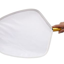 BlueWave Swimming Pool Deep Leaf Rake White & Gold Aluminum Handle & Fine Mesh Net & Swimming Pool Leaf Rake with Gold Aluminum Handle and Fine Mesh Net (White & Golden Color) image 2