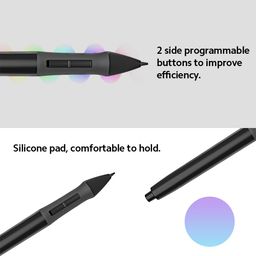 Echocart N68 Digital Pen with 2 Programmable Side Buttons 2048 Levels Pressure-Sensitive Pen for H420 Graphics Tablet, Black image 2