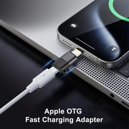 KACA Lightning Male to USB‑C Female Adapter – OTG Data & Headphone/Mic Support for iOS Devices with Fast Charging image 2