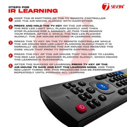 7 seven 7SEVEN™ Air Mouse Smart Universal Remote 2.4GHz Wireless Voice Command Air Fly Mouse Keyboard for Smart TV, Android TV Box, Projector, Computer and PC Gaming image 3