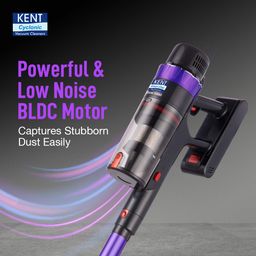 KENT Zoom Turbo Vacuum Cleaner 500W | Battery Operated | Rechargeable, Cordless &Hoseless | Cyclone5 Technology | Digital Control Panel | BLDC Motor | >28 Kpa High Suction | Multi Nozzle Operation image 5