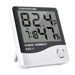 Inditradition Tabletop or Wall Mount 5 In 1 Digital Plastic Temperature Humidity Meter with Live Temperature, Humidity, Calendar, Clock, Alarm (White) image 3