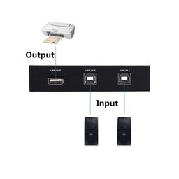 NIGSUR 2 Ports USB Switch for PC Sharing Switch Hub Box, Printer Splitter for Two Computers Sharing 1 Scanner Printers Projector Camera and Keyboard image 3