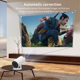 AUN Free Style Pro Smart Projector by AUN, 270° Rotatable Projector for Home 4K & 1080p Support, 8400L, Android 11 YouTube Builtin Apps 5G WiFi Auto Keystone 720p Native, 3W Speaker 176" Screen image 5