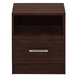 Royaloak Zest Sidetable | Engineered Wood with Melamine Finish Sidetable | Ample Storage |Telescopic Channel | Chrome Handle | Modern Design | Sidetable with Drawer | Wooden Side Table for Bedroom image 1