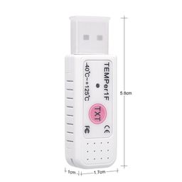 excluzo Set of 2 USB Thermometer Temperature Sensor Data Logger Recorder for PC Laptop White image 2