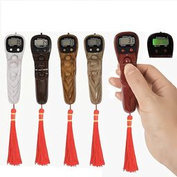 Digital Tasbeeh||Hand Tally Counter||Digital Counting Machine||Counter Jaap mala for Counting Purpose with LED||ABS Plastic Rotating Prayer Beads with Digital Counter Beads(Pack of 1)(Red Wooden). image 4