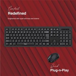FINGERS MarvelCombo Wired Deskset (USB Wired Keyboard & Mouse Set | 12 Quick Soft-Touch Media Controls for Instant Access | Rupee Key | Windows®, macOS, Linux Compatible) image 3