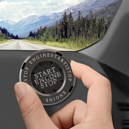 SEMAPHORE Car Engine Ignition Start Stop Switch Button Black Rotary Cover for Switch Protection and Decoration compatible with Kiya Seltos image 5