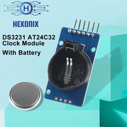 Hexonix DS3231 AT24C32 I2C Precision Real-Time Clock Module with 32KB EEPROM Memory and CR2032 Coin Cell Battery for Accurate Timekeeping and Data Logging image 2