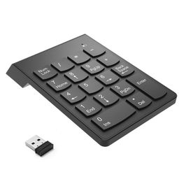 ruhza Wireless Numeric Keypad Slim Mini Number Pad Keyboard 18 Keys Numpad for Laptop PC Notebook Desktop image 1