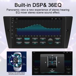 hac sa beach for BMW 3 Series E90 E91 E92 E93 Radio 2005-2011 Wireless CarPlay & Android Auto 9 Inch Touchscreen Android Head Unit Car Stereo with GPS Navigation Free Backup Camera 4GB RAM+64GB ROM image 4