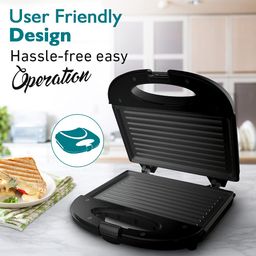 Crompton Instaserve Grill 800 Watts Sandwichmaker with Powerful Heating element (Black), Small image 4