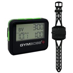 Gymboss Plus Interval Timer and Stopwatch Watch Strap - Bundle (Black with Green Buttons) image 1