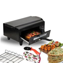Wellberg 2000W Electric Tandoor with Switch Controller and Big Size Tray with Accessories like Wire Rack; Sticks; Recipe Book; Cool Touch Handle (Black) image 1