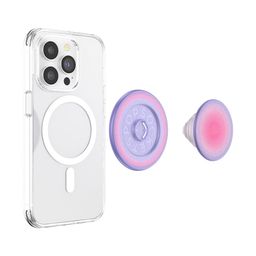 PopSockets Round Phone Grip Compatible with MagSafe, Adapter Ring Included, Phone Holder, Wireless Charging Compatible - Aura image 4