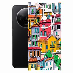 AtOdds Mobile Skin Sticker Wrap | Compatible for REDMI A3X | Scratchproof Matte Finish | Full Coverage for All Sides & Camera Protection (Concrete Jungle) image 1