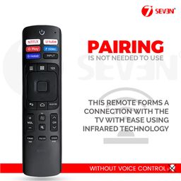 7 seven 7SEVEN® Compatible with Hisense Tv Remote Control for Smart Android 4K LED UHD Tv and Replacement for Original Erf3r69h Model Remotes Control - Non Voice Command No Google Assistance image 2