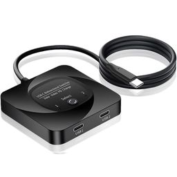 Etzin USB C Switch,2 in 1 Output Bi Directional USB C Switch,8K at 60Hz USB Switcher Adapter,Plug and Play Switch Splitter,10Gbps Data Transfer/100W Fast Charging,for Switching Multiple Devices. image 1