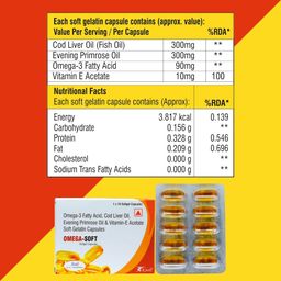 Knoll Healthcare Omega 3 Fish Oil 700 Mg For Men And Women Antioxidant & Energy,Stamina & Immunity & Maintains Bone & Joint Health,Fatty Acid,Epa 360 Mg Dha 240 Mg (3X Strips),3 Count,10 Capsules image 4