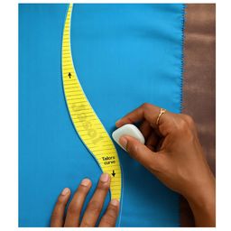 jasol sewing tool Tailors Scales New Type Ruler Arm Hole Curve, Sleeve Cutting Pattern Template, Tailoring Arm Hole Curve, Beneficial for Beginners in Tailoring Pack of 1 Yellow image 2