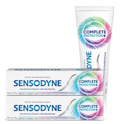 Sensodyne Toothpaste Complete Protection+ Combo pack, All in One daily oral care tooth paste for sensitive teeth, 140 gm multi-pack (70 gm x 2) image 1