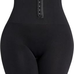 neska moda Women's Abdominal Shapewear Shorts with Adjustable Belly and Thigh Slimming High Waist Body Shaper with a Loop and Front hook-STK422 image 1