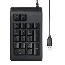 kkmoon-1 USB Wired 19 Keys Mechanical Mini Numeric Keypad with LED Backlight Water of ABS for Laptop Desktop PC image 1