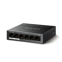 Mercusys MS106LP 6-Port 10/100Mbps Desktop Switch with 4-Port PoE+ Network Hub|2× Uplink Ports|Long-Range |PoE Auto Recovery | Plug and Play|Durable Metal Casing image 2