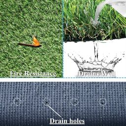 TIB 35 MM High Density Artificial Grass Carpet | Artificial Grass Mat for Balcony, Garden, Lawn - Green Grass Carpet for Balcony, (2 X 8 Feet) image 5