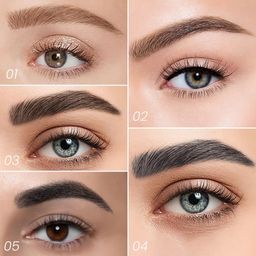 Luxenwell Eyebrow Contouring Pen, Waterproof Microblading Eyebrow Pencil with 4-Prong Micro-Fork-Tip Applicator, Liquid Eyebrow Pencils for women Creates Natural Looking Brows Effortlessly (Black) image 5