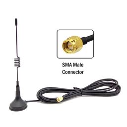 techdelivers 3dBi Magnetic Base Spring Antenna GSM with Wired SMA Connnecor for WiFi Router, Wireless Network Card, Security IP Camera, Video Surveillance Monitor image 2