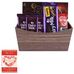 SFU E Com Loaded Chocolate Gift Hamper | Valentine Chocolate With Love Greeting Card | Valentine Chocolate Hamper | 891 image 1