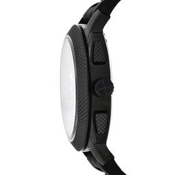 Fossil Men Silicone Machine Chronograph Black Dial Watch-Fs4487, Band Color-Black image 3