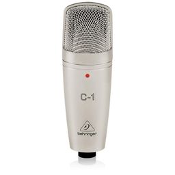 Behringer C-1 Studio XLR Condenser Unidirectional Microphone (Silver) image 1