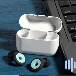 ANKUL Quiet Ear Plugs For Noise Reduction – Super Soft, Reusable Hearing Protection in Flexible Silicone For Sleep, Noise Sensitivity & Flights - 6 Ear Tips in S/M/L – 28dB Noise Cancelling (Black, Standard) image 1