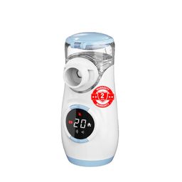 MN 135B Blue-Rechargeable Mesh Nebulizer Machine For Child And Adults With Digital Display And Semi Automatic-Cleaning| Ultrasonic Portable Nebulizer With 2 Timer Modes image 1