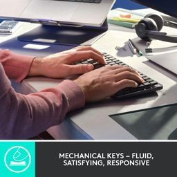 Logitech MX Mechanical Mini Wireless Illuminated Keyboard with Free Adobe Subscription, Linear Switches, Backlit, Bluetooth, USB-C image 2