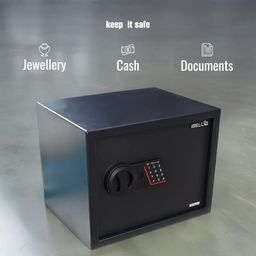 iBELL SL-30B Digital Electronic Safe Locker for Personal and Office Use | 30L Black Locker with White LED Light and Emergency Key Access .. image 3