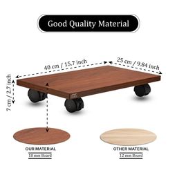 Ant Esports CS110 Computer Tower Stand for Home and Office 15.7 inch CPU Lockable Tower Stand with 4 Caster Wheels Fits Most PC(Choco Walnut) image 4
