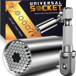 tcco enterprise Universal Wrench Socket Tools Multi-Size in One Self Adjustable for Regularity or Irregularity Screw Improvement & Joint for Electric Drill, Flat, Fixed Square and Hex image 1