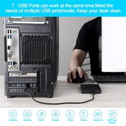 yeeliya PCI-E to USB 3.0 7-Port(2x USB-C - 5x USB-A )Expansion Card ,PCI Express USB 3.2 Add In Card , Internal USB3 Hub Converter for Desktop PC host card Support Windows 10/8/7/XP and MAC OS 10.8.2 above image 4
