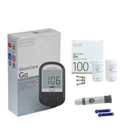 Arkray Glucocard G+ with 100 Strips Glucometer Diabetes Testing Kit + FREE 1 Diet Session| Simple & accurate testing of Blood sugar levels at home |Sugar Test Machine | ISO Certified: Made in India image 1
