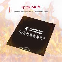 Flashforge 3D Printing Build Surface, 3D Printer Heat Bed Platform Sticker fit Adventurer 3, AD3C, Adventurer 3 Lite (5pcs) image 5