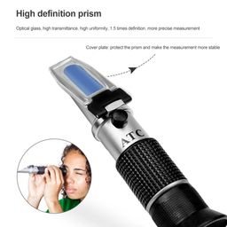 HANIMAX 28-62% Brix Hand Held Refractometer with Automatic Temperature Compensation (ATC) for Sugar Content Measurement, Range 28-62% image 3