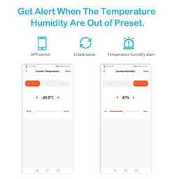 amiciSmart WiFi Temperature Humidity Monitor, Thermometer Hygrometer Sensor with App Control and Built-In Alarm image 4
