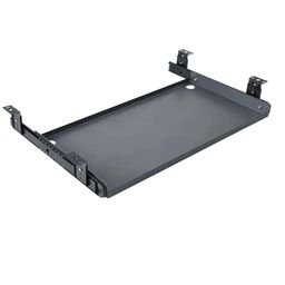Sliding Under Desk Keyboard Tray Slide Out Keyboard Holder Drawer Heavy-Duty Office Desk Extender Platform Pull Out Desktop Sliding Computer Tray for Keyboard Drawer Under Desk Shelf-Metal image 1