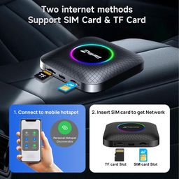 CarlinKit Ai Box 3.0 CarPlay Adapter for car Wired CarPlay,Bulit-in GPS,Android 13.0,Ultra-Thin,8-Core,Dual Bluetooth,for YouTube,Wireless CarPlay&Android Auto,SIM&TF Card image 5