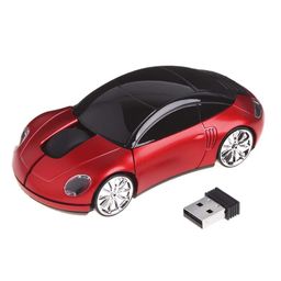 Microware Car Shape Wireless Mice Optical Mouse w/ USB Dongle Receiver for Laptop Computer image 1