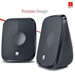 iBall Decor 9-2.0 USB Powered Computer Multimedia Speakers with in-line Volume Controller, Ultra Portable and Elegant Design,IStereo sound I Clear and Detailed Sound I - Black image 3
